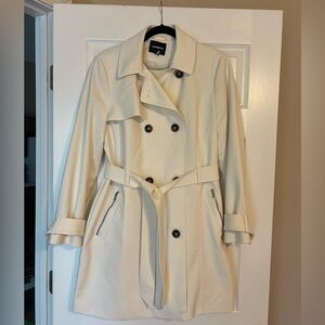 Express Off White Trench Coat